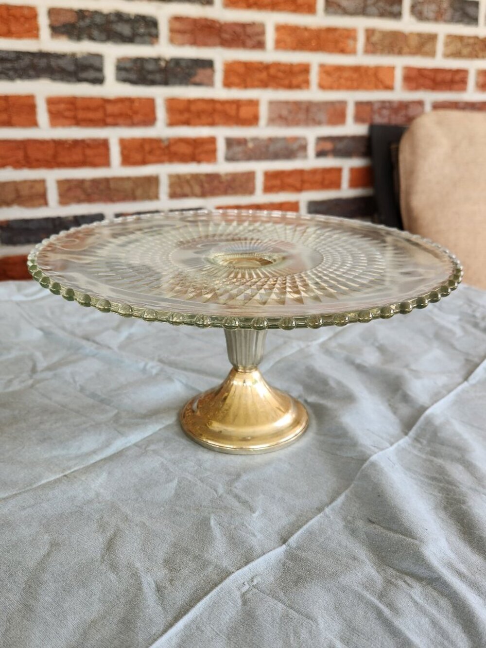 Vintage Shrewsbury Holloware Cake Stand